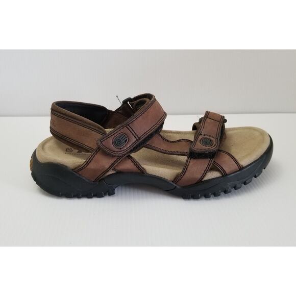 TEVA Men\'s Sz 9 Brown Leather Lug Sole Casual Sport Strap Sandals Shoes 6591 main image 11